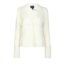 ARMANI JEANS 混合材质元宝针编织女士针织开衫银泰图片