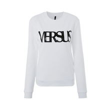 VERSUS范瑟丝纯棉材质印花logo字母图案装饰女士套头卫衣图片