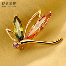 包邮 特价 胸针 伊泰莲娜正品 枫叶之舞水晶别针胸花女生日礼盒礼物