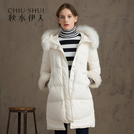 秋水伊人羽绒服新款女装2018冬装ins狐狸毛皮白鸭绒上衣外套女商品大图