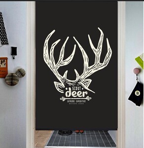 简约黑白北欧粗麻布艺隔断帘