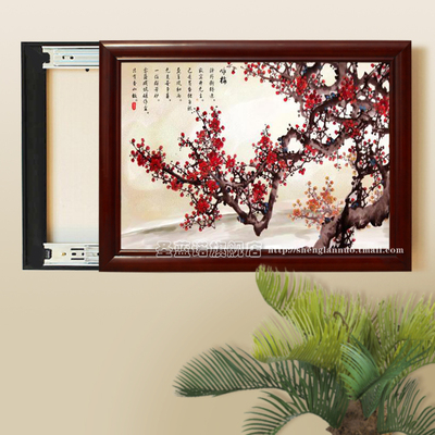 电箱装饰画中式实木实体店