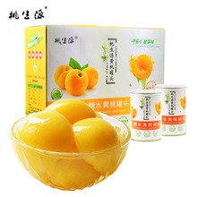 包邮 12罐大罐糖水水果罐头甜食罐头食品 桃生源砀山黄桃罐头425g