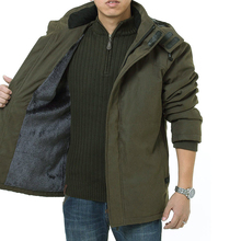 加绒加厚棉夹克加大冬季男式外套 2018冬季三层加厚棉衣防寒服男装