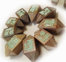 包邮 闪电发货 绿檀香木占察轮纯手工打磨精细工艺结缘地藏占查轮