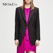 MOCO2018冬季新品纯色收腰西装外套MA184JKT102 摩安珂图片