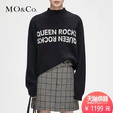 MOCO2018冬季新品街头字母套头羊毛毛衣MT184SWT302 摩安珂图片