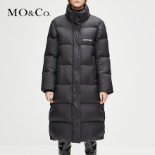 MOCO2018冬季新品纯色连帽长款轻羽绒服MA184EIN120 摩安珂图片