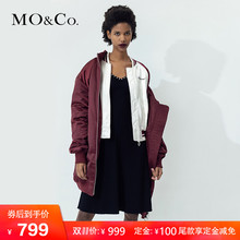 MOCO2018秋季新品立领刺绣棒球服女夹克外套MT183JKT106摩安珂图片