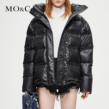 MOCO2018冬季新品立领拉链字母印花羽绒服MA184EIN105 摩安珂图片