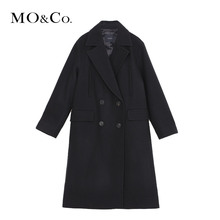 MOCO2018冬季新品纯色中长款西装外套MA184OVC122 摩安珂图片