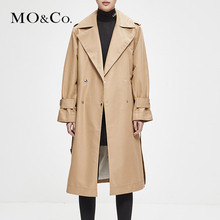 MOCO2018秋季新品中性暗扣中长款风衣外套MT183TRC102 摩安珂图片