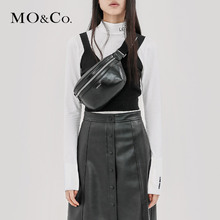 MOCO2018秋季新品套头高领打底衫薄款MA183TOP201 摩安珂图片