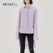 MOCO2018秋季新品尖领大口袋金属钮扣衬衫MA183SHT111 摩安珂图片