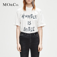 MOCO2018冬季新品个性街头字母印花T恤MA184TEE206 摩安珂图片
