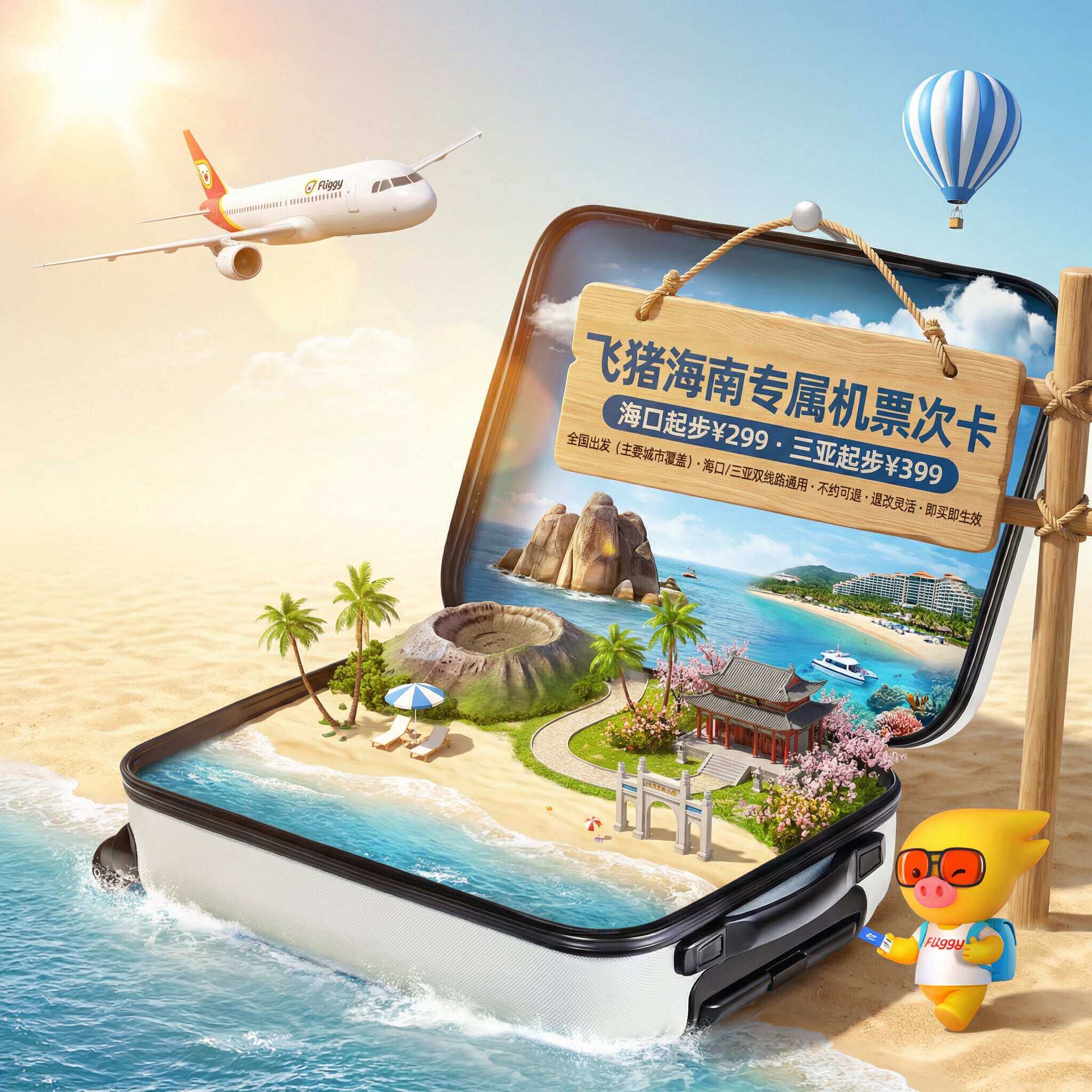 飞猪海南专属机票次卡