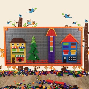 儿童幼儿园大班室内墙面玩具墙壁拼插积木墙上