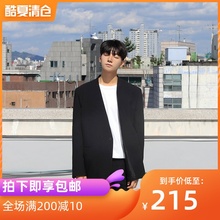 春季官方正品韩版无领休闲西服男士青春潮流帅气修身西装外套潮牌
