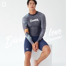 游泳衣套装 速干水母服 浮潜健身泳装 分体大码 原创品牌潜水服男长袖