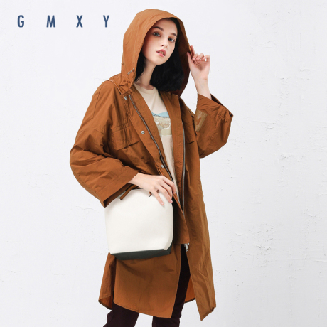 古木夕羊/GMXY2018秋女装新品文艺风衣棉气质七分袖外套E275601商品大图