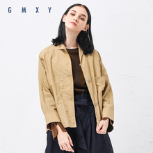 古木夕羊/GMXY2018秋女装新品短款箱型外套棉新款简洁长袖A675108图片