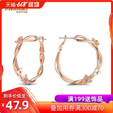 威妮华欧美时尚 气质高级感耳饰女法式夸张个性 大耳环圆圈圈网红潮