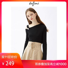伊芙丽2018冬装新款韩版时尚女装毛针织衫1187939361图片