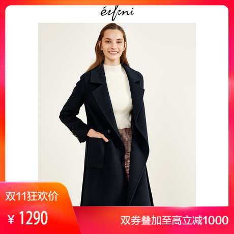 伊芙丽2018冬装新款时尚女装呢大衣毛呢外套118B975641-4商品大图