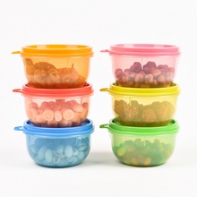 260ML六小胖密封圆碗 特百惠 四小胖零食盒套装 冷藏保鲜盒