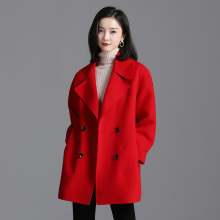 索菲丝尔2018冬季新款双面绒大衣女韩版显瘦宽松大码保暖外套女图片