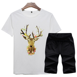 青少年短衣短裤帅气两件套男韩版夏日初中学生远动衣服套装潮流