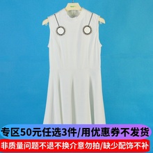 新款 修身 甜美百搭圆领无袖 朵以2018秋装 连衣裙女31YX83528