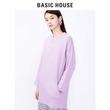 百家好旗舰店2018冬季新款圆领长袖格纹拼色连衣裙女HSOP721B图片