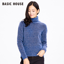 Basic House/百家好2017秋冬羊毛衫 高领修身显瘦毛衣女HRKT720L图片