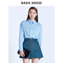 Basic House/百家好春秋季衬衫女OL女士职场衬衣气质休闲HRWS521F图片