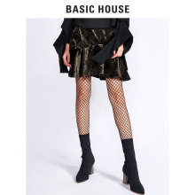 Basic House/百家好秋冬新款丝绒短款圆摆洋气减龄半身裙HRSK721E图片