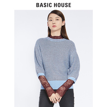 Basic House/百家好秋冬新款长袖衬衫韩版圆领潮流时尚HSBL521G图片