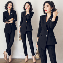修身 英伦女士职业装 面试 ol西服正装 套装 时尚 女2018新款 艾尚臣西装