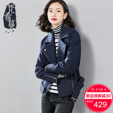 梵希蔓小妮子外套女短款小个子秋冬2018新款韩版长袖保暖毛呢大衣图片