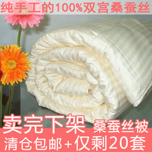 特价 包邮 手工双宫100桑蚕丝被冬被春秋被子母被双人特级全棉儿童