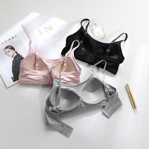 内衣女无钢圈高中学生少女一体式文胸带胸垫胸罩初中大学夏天薄款