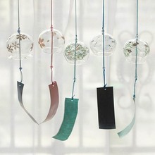 水晶田园风透明欧式玻璃简约风铃 好看日式吊牌悬挂图案可爱时尚