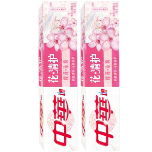 联合利华中华樱花沁爽牙膏套装180g*2