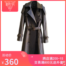 欧洲站长款 2019春秋新款 变色龙风衣男过膝大码 外套超长大衣1166