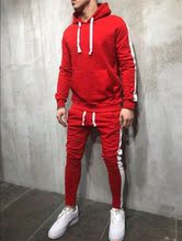 suit sweater tops Men hooded sports leisure and