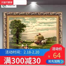 绿牌欧式油画客厅装饰画沙发背景墙画有框玄关挂画壁画可定制风景