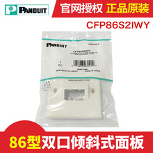 泛达(Panduit)CFP86S2IWY 2孔面板 双口面板 泛达面板 英式斜口