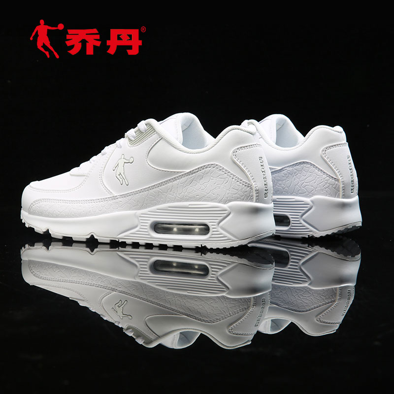 Jordan Women's Running Shoes Little White Shoes 2019 New Spring/Summer Versatile Pure White Single Shoes Air Cushioned Elevated Shoes