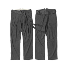 子男 腰带 羊毛直筒长裤 剑道休闲西服裤 清货AUG秋冬HAKAMA