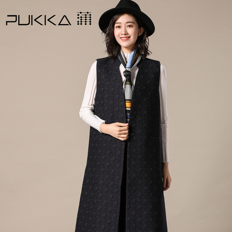 Pukka蒲牌马甲女原创设计女装秋冬装女2018新款商品大图